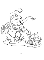 A coloring page of winnie the pooh - group
